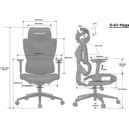 Геймерське крісло Anda Seat X-Air Mega XL Mesh Space Black [AD-WY-01-BBB] [126346] - мініатюра 6