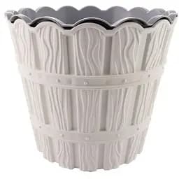 Цветочный горшок Violet House 0981 Bamboo White с внутренней вставкой 0.6 л