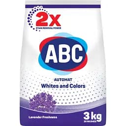 Стиральный порошок АВС Лавандовая свежесть для белый и цветных вещей автомат 3 кг