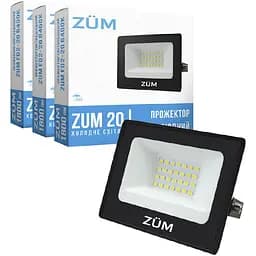 Набір світлодіодних прожекторів Євросвітло ZUM F02-20 6400K 3 шт. (59241)