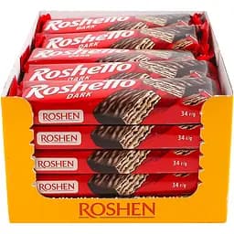 Вафлі Roshen Roshetto Dark глазуровані 34 г (871958) - мініатюра 3