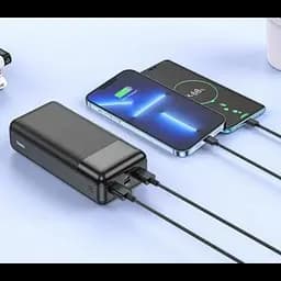 Зовнішній акумулятор Power bank HOCO J72B 30000mAh Повербанк для телефона / Павербанк Чорний - мініатюра 4