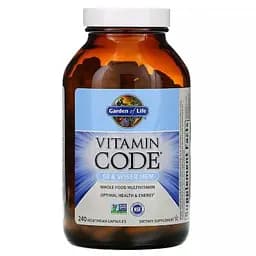 Мультивітаміни для чоловіків 50+ Garden of Life Vitamin Code 50 & Wiser Men 240 вегетаріанських капсул