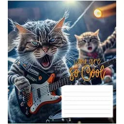 Зошит учнівський Школярик You are so cool, в клітинку, 12 аркушів, ВД-лак, 30шт. (012-3241K) - мініатюра 5