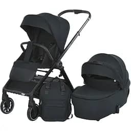 Дитяча всесезонна коляска-книжка 2 в 1 El Camino ME 1126 Genesis Jet Black Чорна