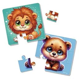 Дитячий м'який пазл "Левеня та ведмежатко" Vladi Toys VT1102-39, 25 елементів - мініатюра 2