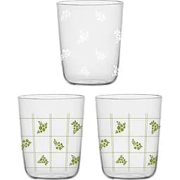 Набір низьких склянок Concept Glass Флора 430 мл 3 шт.  (CG3-40821)