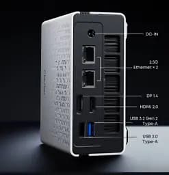 Неттоп Chuwi UBox, White/Black, Ryzen 5 6600H (6x3.3-4.5 GHz), 16Gb Windows 11 Pro, кріплення VESA у комплекті (CWI604) - мініатюра 4