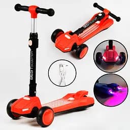 Самокат Best Scooter 60х16х67-79 см Помаранчевий 000231317 - мініатюра 2