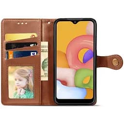 Шкіряний чохол-книжка GETMAN Gallant (PU) для Samsung Galaxy A14 4G/5G Коричневий - мініатюра 3