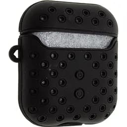 Силіконовий чохол No Brand для навушників AirPods/AirPods 2 Чорний-Чорний (00007693)