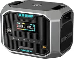 Зарядна станція Marsriva MP12 (1310 Вт/г) 1200W UPS, MPPT, LiFePO4, BT Speaker/FM/Mic, Wir.Charg.15W - мініатюра 2