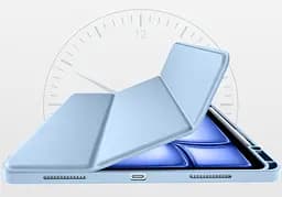 Чохол-книжка CDK для Apple iPad Air 13" M3 2025 екошкіра/силікон Smart Case cлот стилус (017899) white ice - мініатюра 3