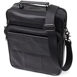 Містка чоловіча сумка з ручкою для перенесення в руці з натуральної шкіри Vintage 27х33х9,5 см sum0027505