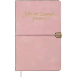Щотижневик датований Buromax Velour 2026 A5 штучна шкіра рожевий (BM.2710-10)