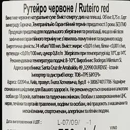 Вино Bodegas Milenium Ruteiro червоне сухе 0.75 л - мініатюра 3