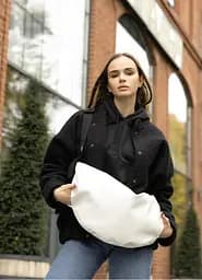 Сумка жіноча Sambag HOBO BAG-GLOVE Біла 25 х 58 х 4 см (53400008) - мініатюра 2