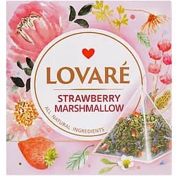 Чай зелений Lovare Strawberry marshmallow 30 г (15 шт. х 2 г) (806911) - мініатюра 3