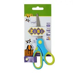 Ножиці дитячі, 152 мм, із гнучким гумовим кільцем та гумовими вставками, синій
