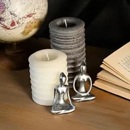 Декоративна статуетка MBM My Home Асана сіра (DH-ST-19-3 GRAY) - мініатюра 5