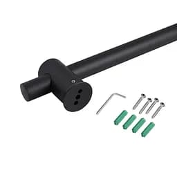 Душова стійка з тримачем універсальна Qtap Lepit 665 мм округла QTLEP82103OB Black Matt Чорний матовий - мініатюра 4