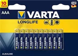 Батарейка Longlife лужна AAA блістер 10 шт VARTA teh0018555