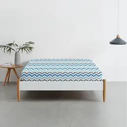 Набір простирадл на резинці Cosas GREY/BLUE ZIGZAG 140х200х20 см (Set_Grey_ZigBlueGrey_140x200_2) - мініатюра 3