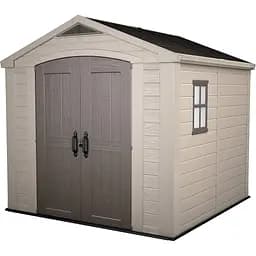 Садовый домик Keter Factor 8x8 пластиковый серо-коричневый