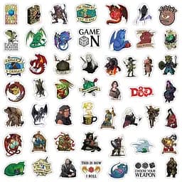 Стікерпак GeekLand DnD Dungeons&Dragons 50 штук - мініатюра 2