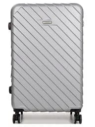 Валіза велика L ABS-пластик Madisson Snowball 03403 78х52х32см 103+17л Срібна - мініатюра 3