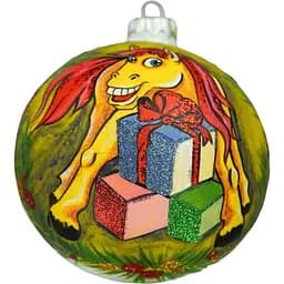 Ялинкова прикраса Санта Шоп Символ 2026 Подарунки скло (4820001180404)