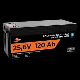 Акумулятор LP LiFePO4 25,6V - 120 Ah (3072Wh) (Smart BMS 100А) з BT пластик для ДБЖ - мініатюра 4