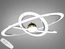 Світлодіодна люстра на підвісах з додатковим підсвічуванням, 140 Вт