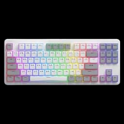 Клавіатура бездротова Hator Rockfall 3 Orange Switch UA RGB White (HTK851UA) - мініатюра 1