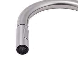 Змішувач для кухні Qtap Lenicka з висувним виливом QTLEN9138103UN Brushed Nickel PVD, Никель - мініатюра 4