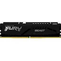Пам'ять 16Gb DDR5 6400 MHz Kingston Fury Beast чорний 32-39-39 1.4V з радіатором EXPO (KF564C32BBE-16)