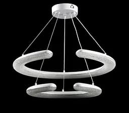 Люстра стельова LED Splendid Ray L110/600+400/2, 2 лампи, білий, регульована висота 30-130 см
