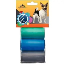 Пакети гігієнічні 4Dog, біорозкладні, 45 шт., різнокольорові