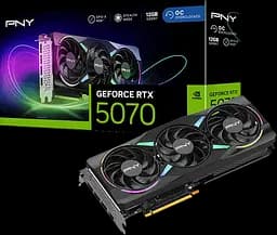 Відеокарта GeForce RTX 5070 12GB PNY ARGB Epic-X OC Triple Fan (VCG507012TFXXPB1-O)