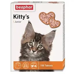 Вітамінізовані ласощі Beaphar Kittys Junior з біотином для кошенят 150 шт (12508)