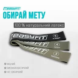 Гумки для фітнесу EasyFit MonoBand набір 3 шт. (EF-1812-GY) - мініатюра 3