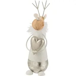 Статуэтка J-line Олень новогодний с сердечком 22 см (8430)