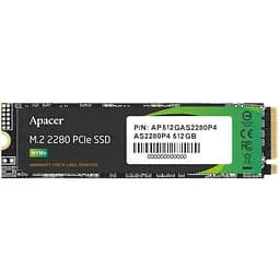 Накопичувач SSD внутрішній Apacer AS2280P4 512GB M.2 2280 PCIe 3.0x4 NVMe 3D TLC