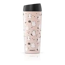 Термокружка Ardesto Coffee Time Animals Cats 450мл, нержавіюча сталь, коричневий (AR2645FC) - мініатюра 2
