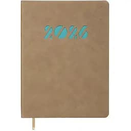 Ежедневник датированный Buromax Invisible 2026 A5 искусственная кожа бежевый (BM.21154-28)