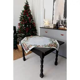 Скатертина-наперон гобеленова Прованс Squirrel з люрексом 100 x 90 см (41811)