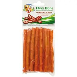 Ласощі для собак кручений стік зі смаком бекону 10 см Croci King Bone Bacon 20 шт/уп