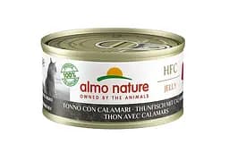 Вологий корм для котів Almo Nature HFC Cat Jelly, тунець з кальмарами, 70 г (9019H)