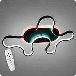 Люстра світлодіодна 517 Dlight 3color з пультом 50Вт Чорний (01821)