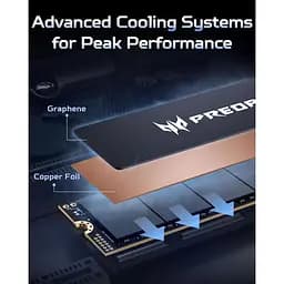 Накопичувач SSD Acer Predator m.2 NVMe 2TB GM9 PCI-E 5.0 x4 (BL.9BWWR.137) - мініатюра 7